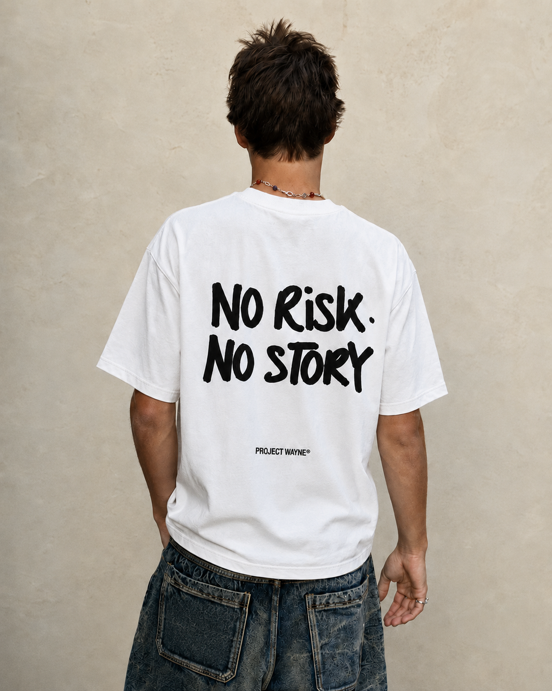 NO RISK, NO STORY TEE