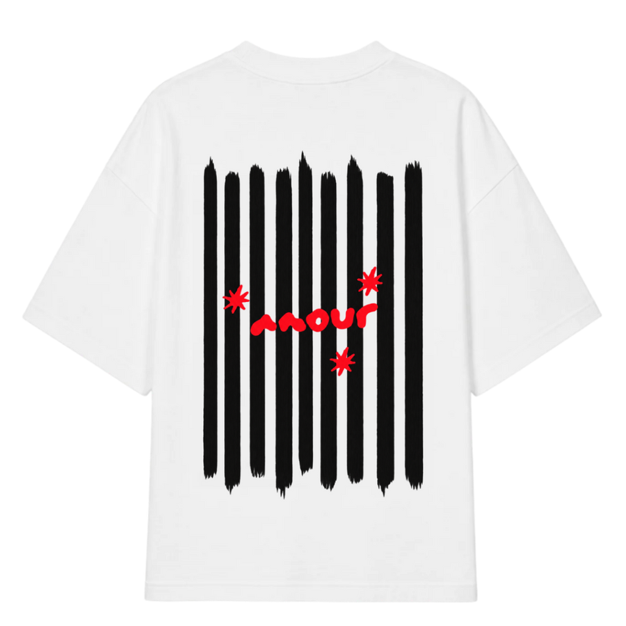 Stripes Of Amour Black TEE
